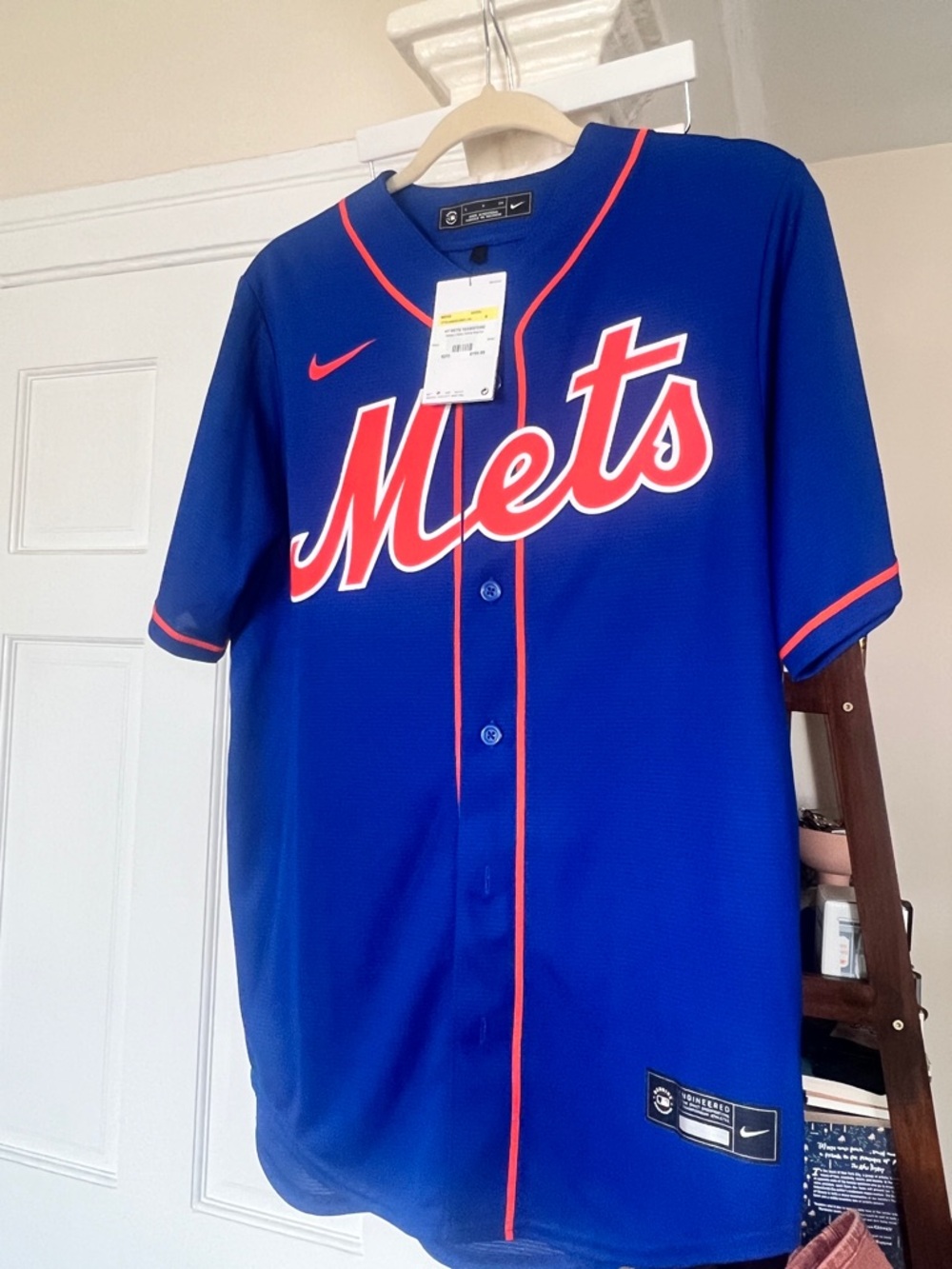 Nike Royal Blue Mets Jersey with Orange Trim